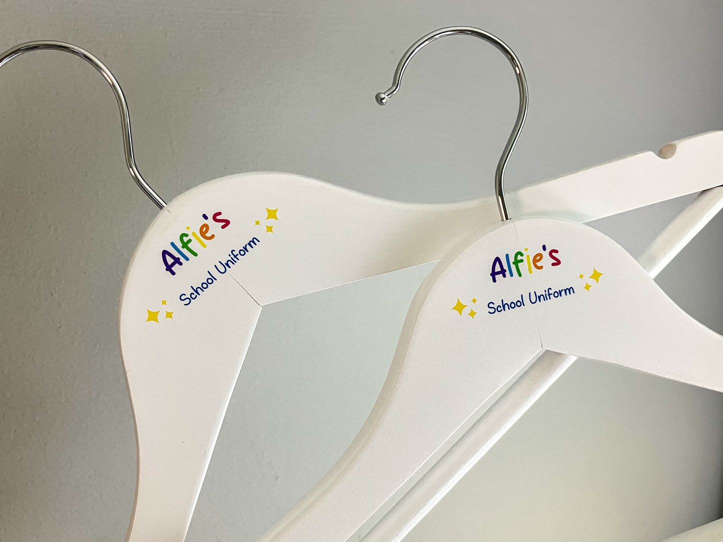 Back to school personalised coat hanger, school uniform hanger, first day of school, kids coat hanger
