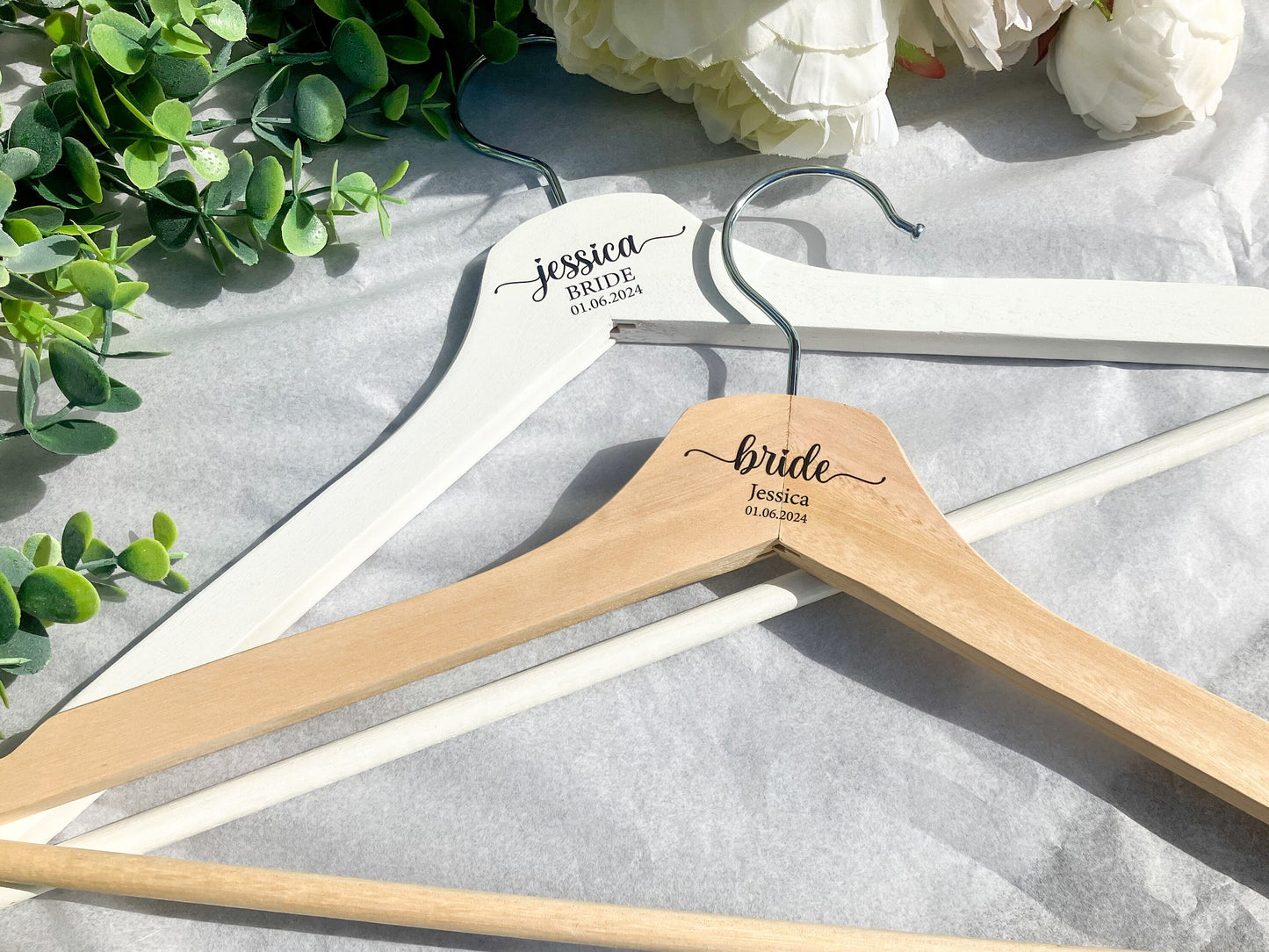 Personalised Wedding Coat Hanger, Personalised Wooden Coat Hanger, Personalised wedding dress hanger, Bridesmaid Dress Hanger