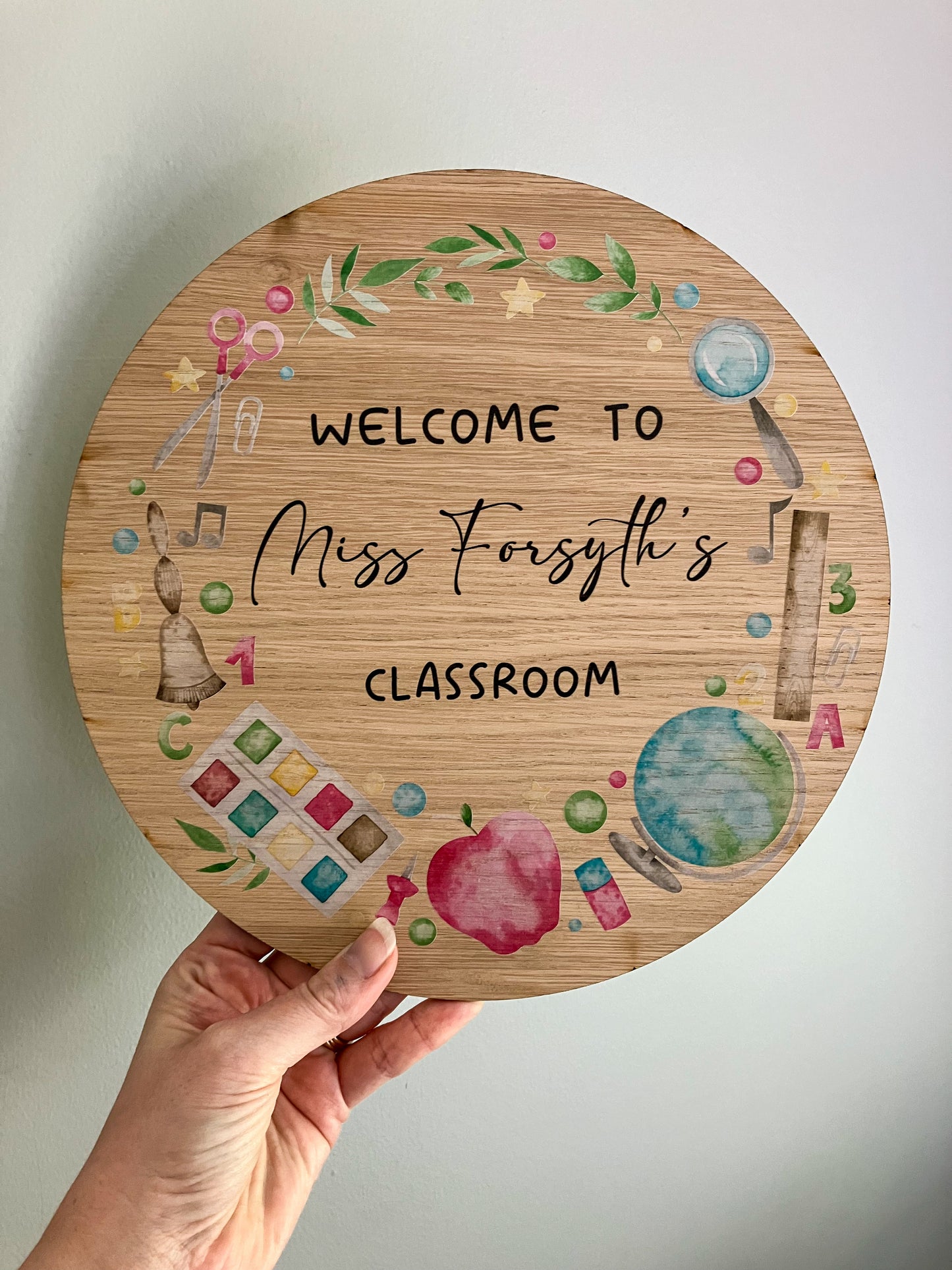 Personalised Teacher Gift, Teacher Classroom sign, end of term gift, thank you teacher gift, classroom door sign