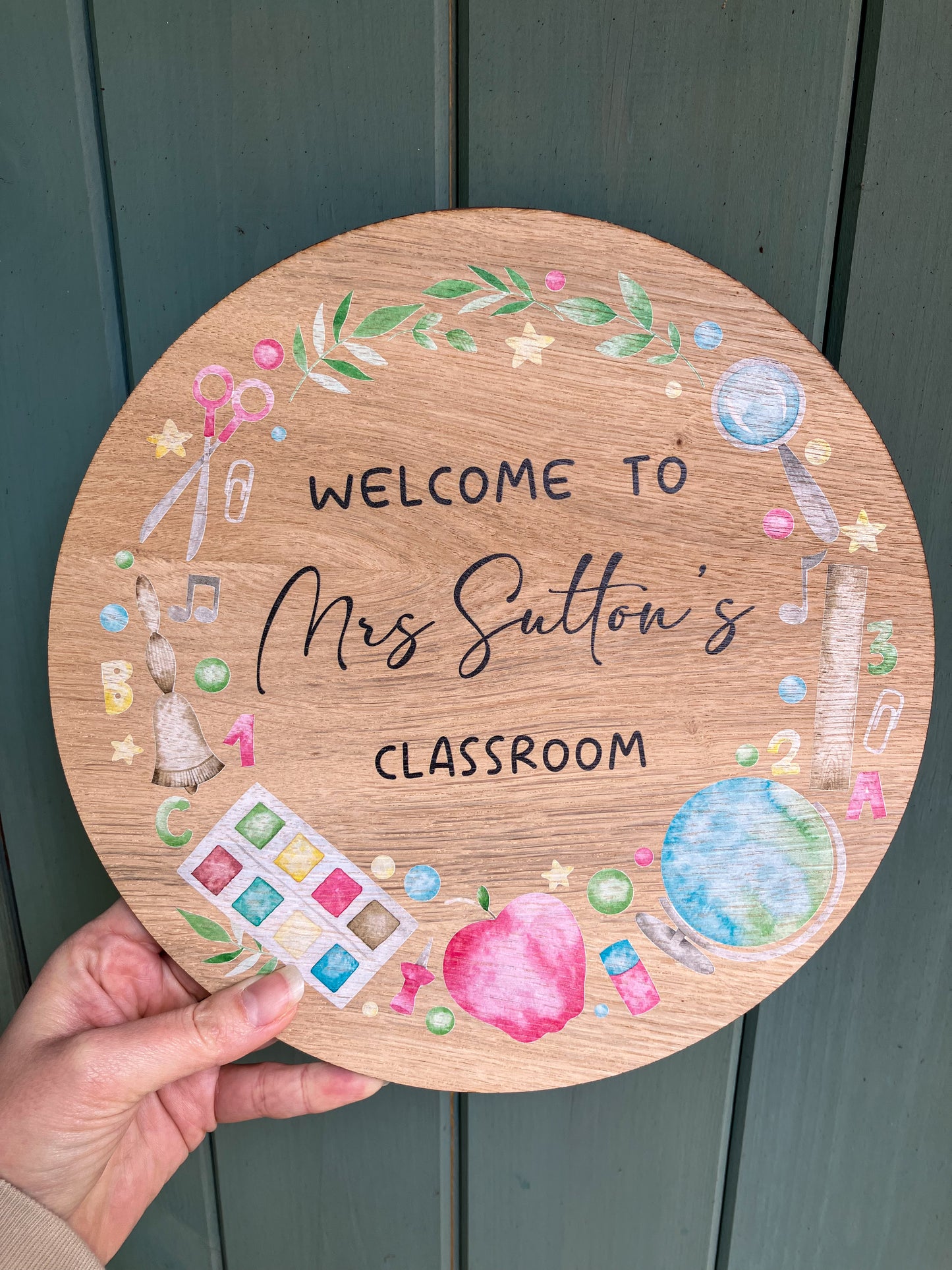 Personalised Teacher Gift, Teacher Classroom sign, end of term gift, thank you teacher gift, classroom door sign