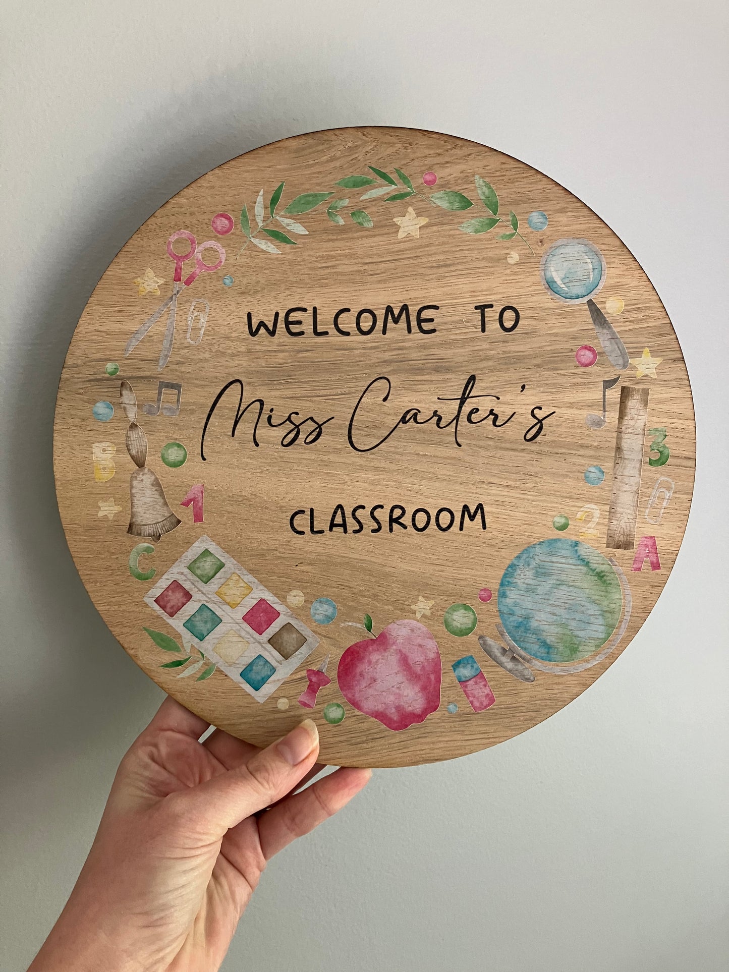 Personalised Teacher Gift, Teacher Classroom sign, end of term gift, thank you teacher gift, classroom door sign