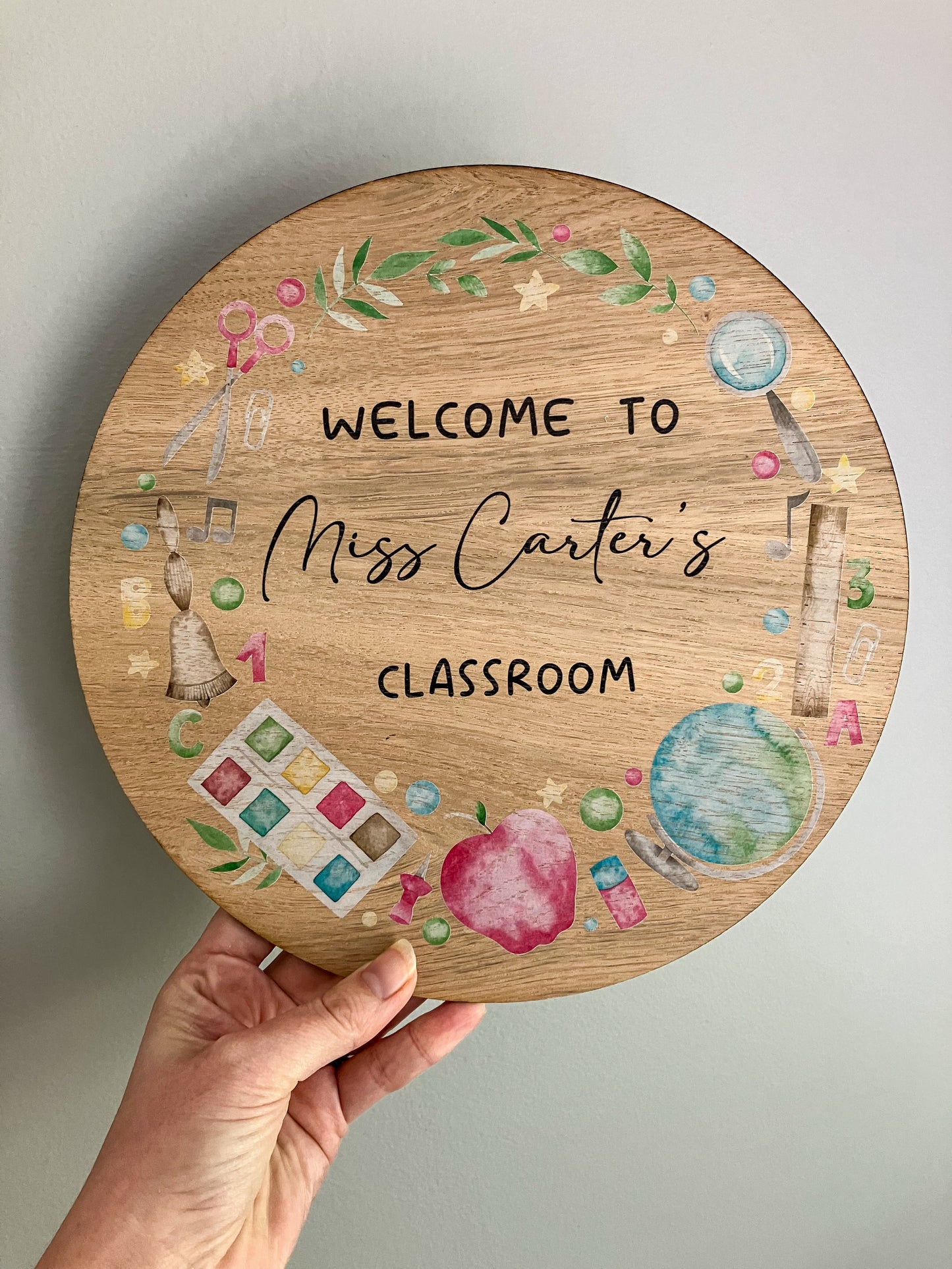 Personalised Teacher Gift, Teacher Classroom sign, end of term gift, thank you teacher gift, classroom door sign