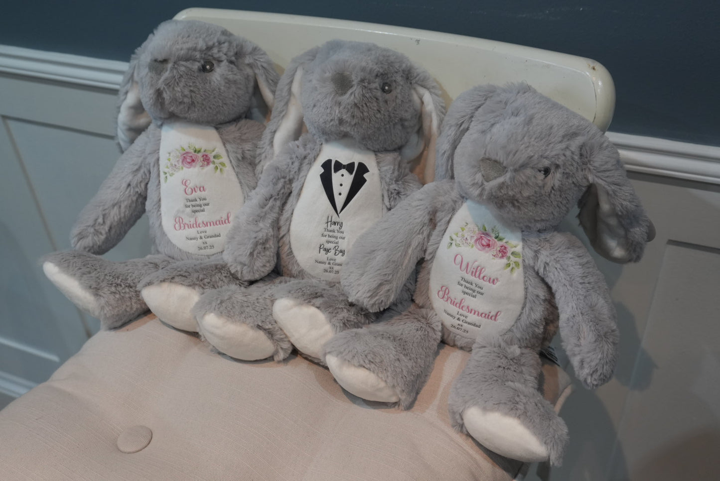 Flower Girl Gift, Flower Girl Teddy, Personalised Flower Girl gift.