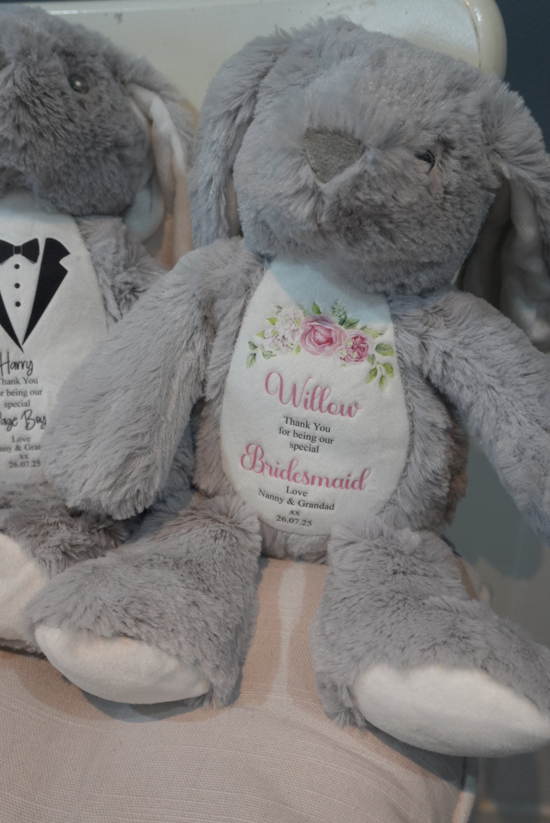 Flower Girl Gift, Flower Girl Teddy, Personalised Flower Girl gift.