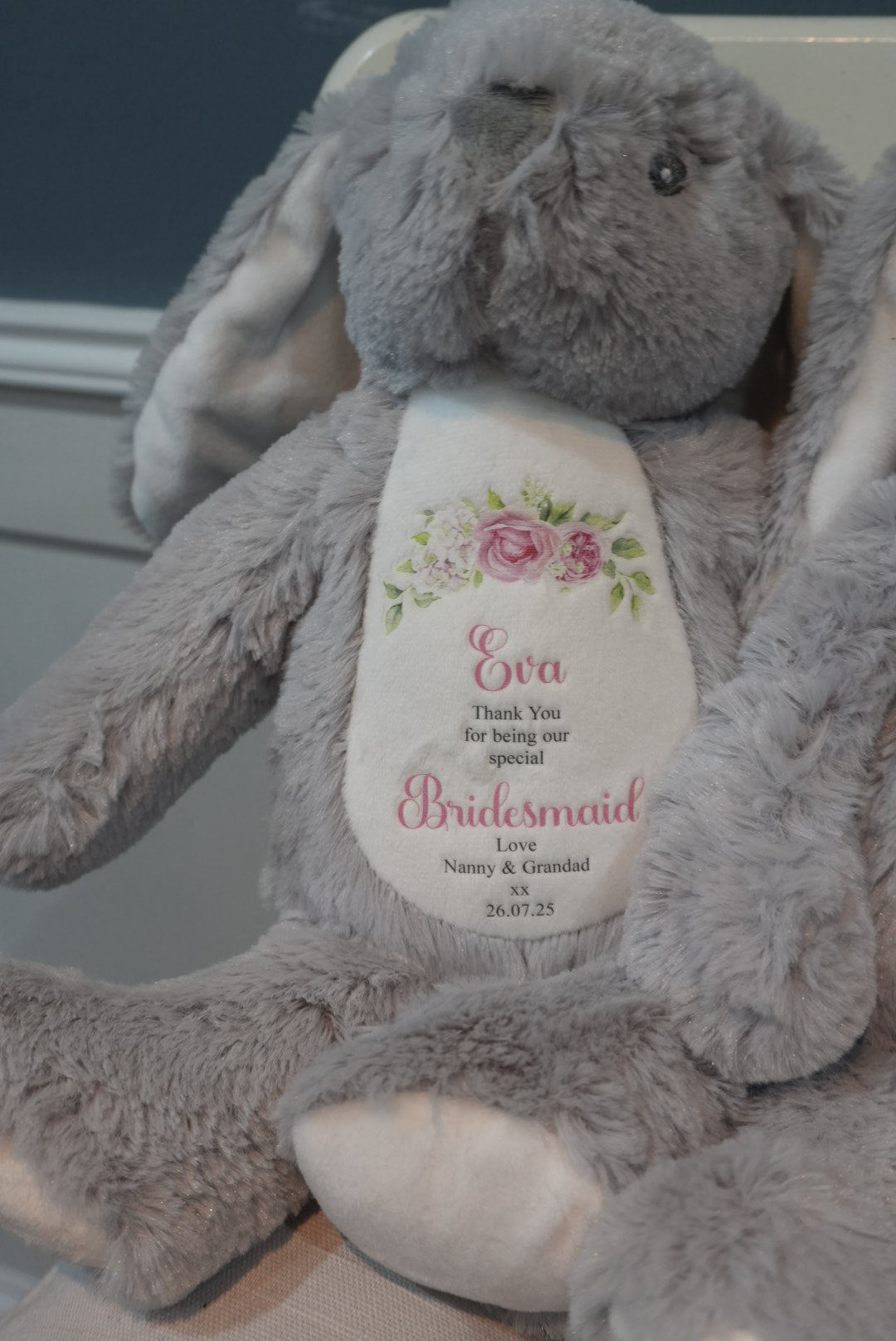 Flower Girl Gift, Flower Girl Teddy, Personalised Flower Girl gift.