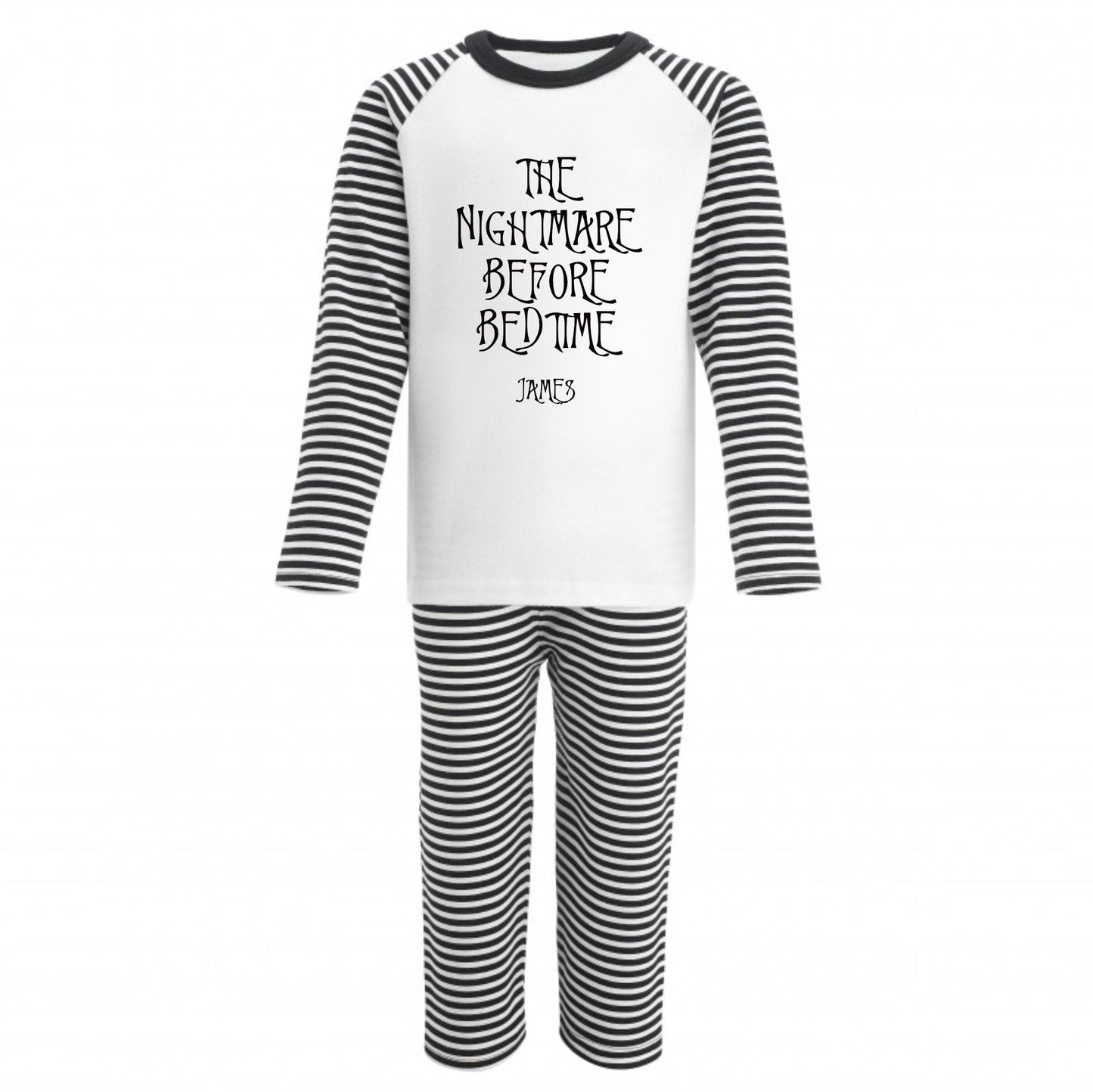 Children's birthday pyjamas, Personalised Nightmare Before Bedtime Pyjamas. - Mancub Prints