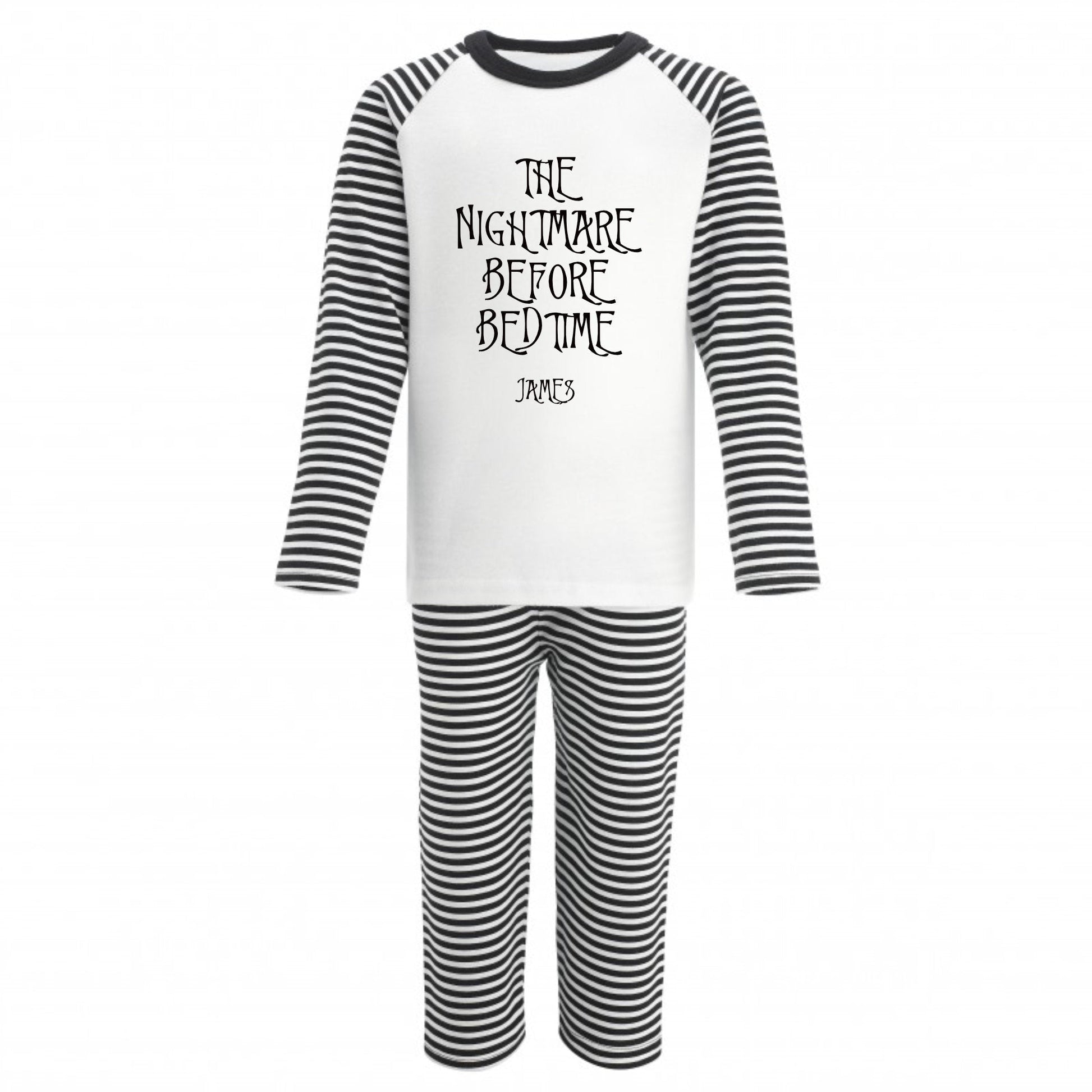 Children's birthday pyjamas, Personalised Nightmare Before Bedtime Pyjamas. - Mancub Prints