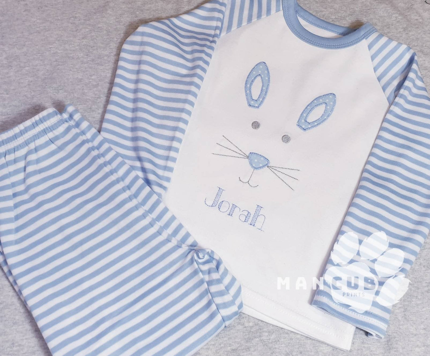 Children's Easter Pyjamas, Personalised Bunny Pyjamas, - Mancub Prints