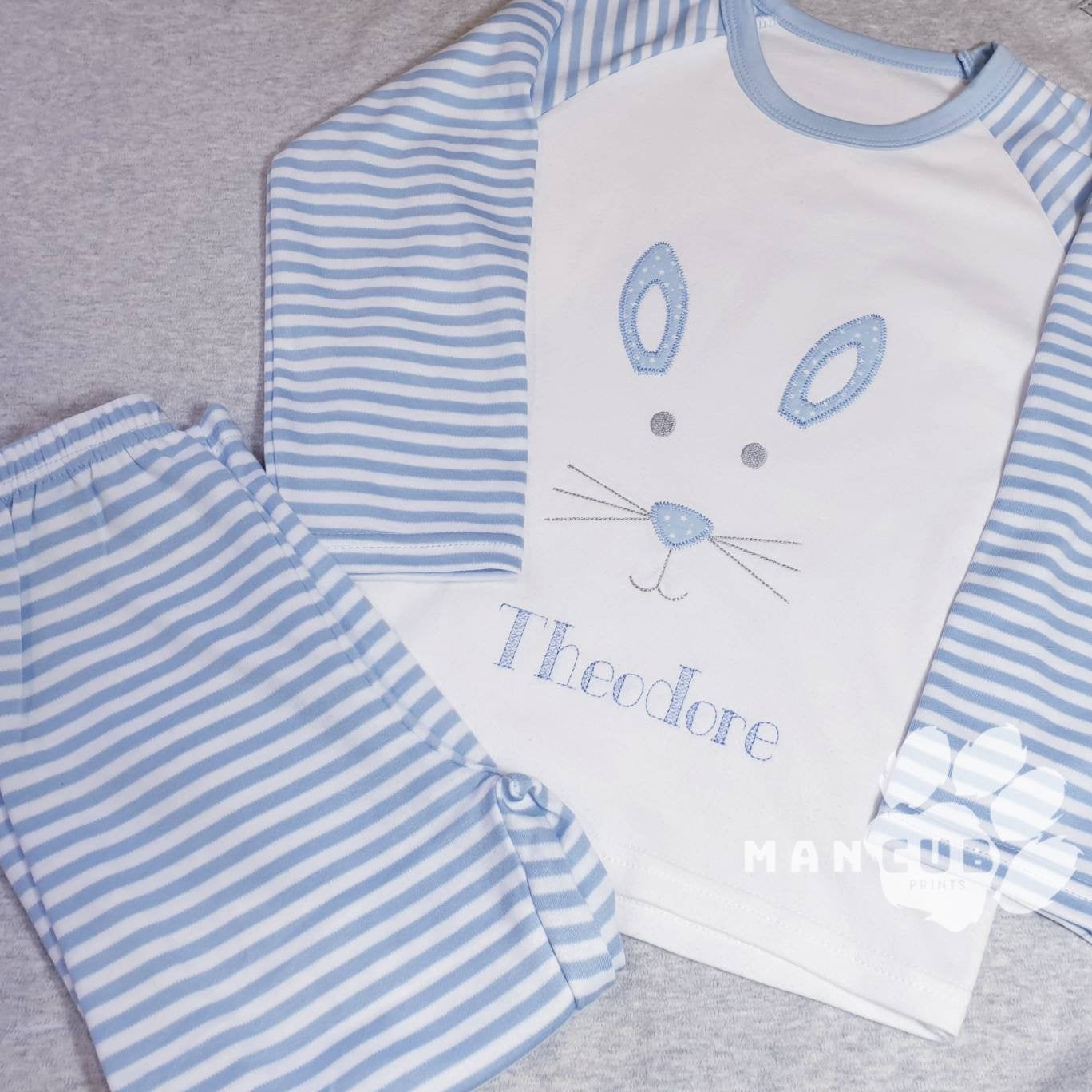 Children's Easter Pyjamas, Personalised Bunny Pyjamas, - Mancub Prints