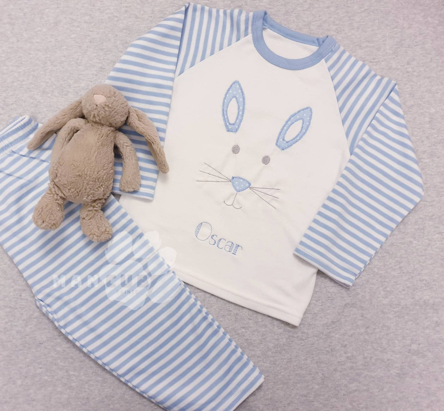 Children's Easter Pyjamas, Personalised Bunny Pyjamas, - Mancub Prints