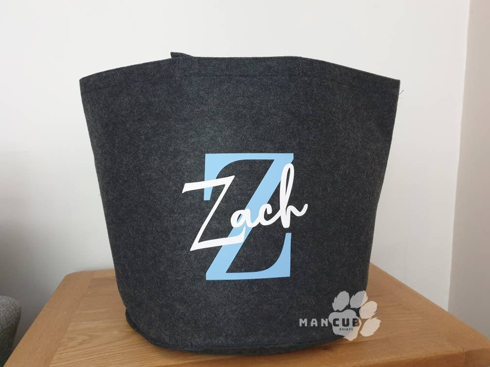 Childrens toy storage basket, personalised children's toy storage - Mancub Prints