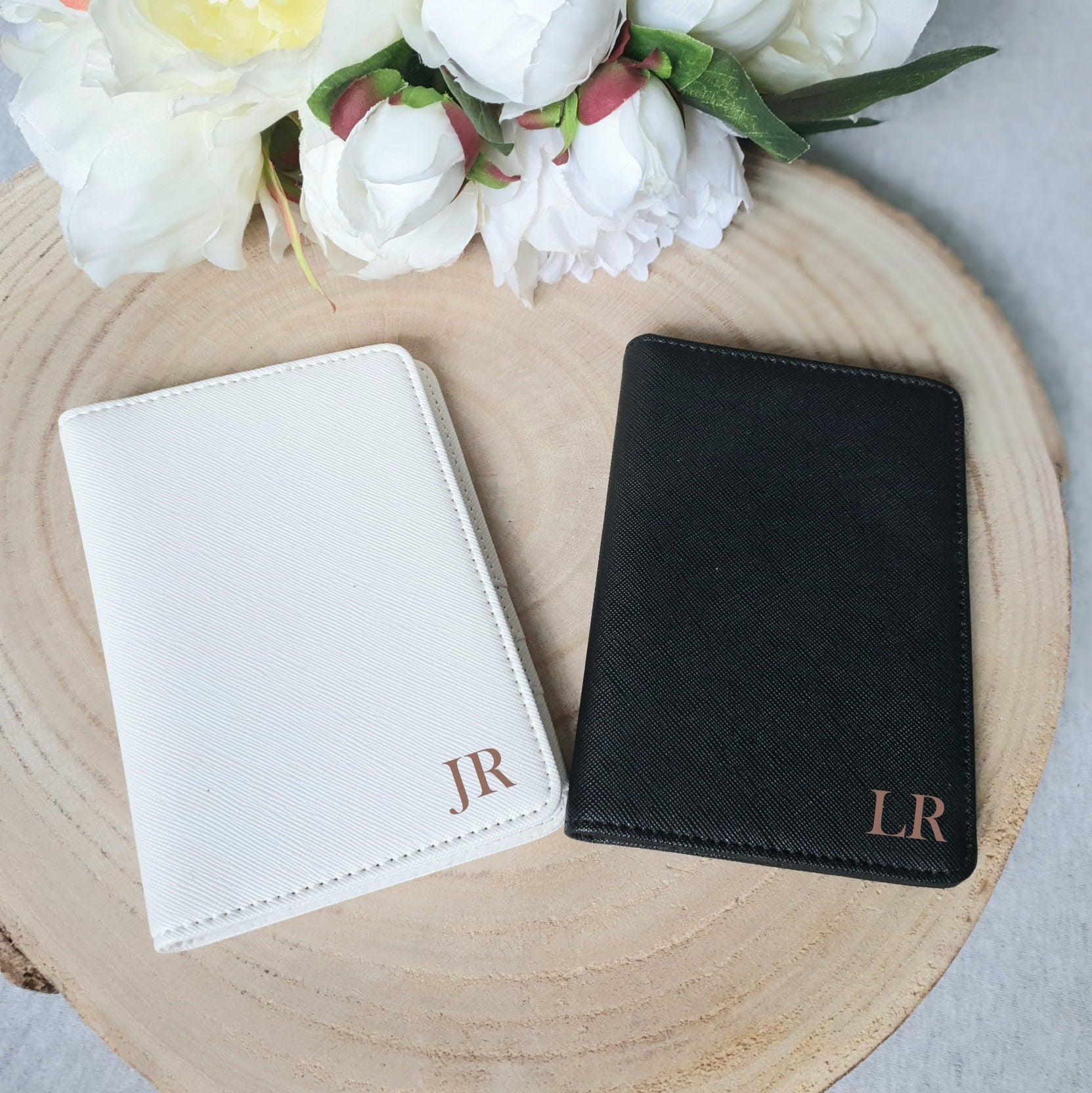 Personalised passport holder & luggage tag travel set, gift for bridesmaid, travel gift. - Mancub Prints