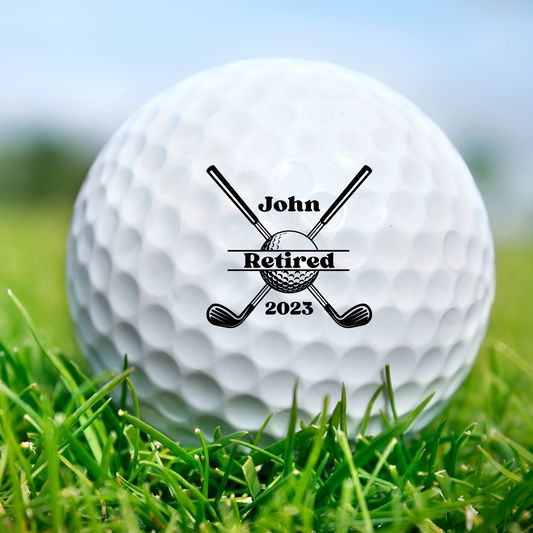 Retirement Gift, retirement golf ball, personalised retirement gift