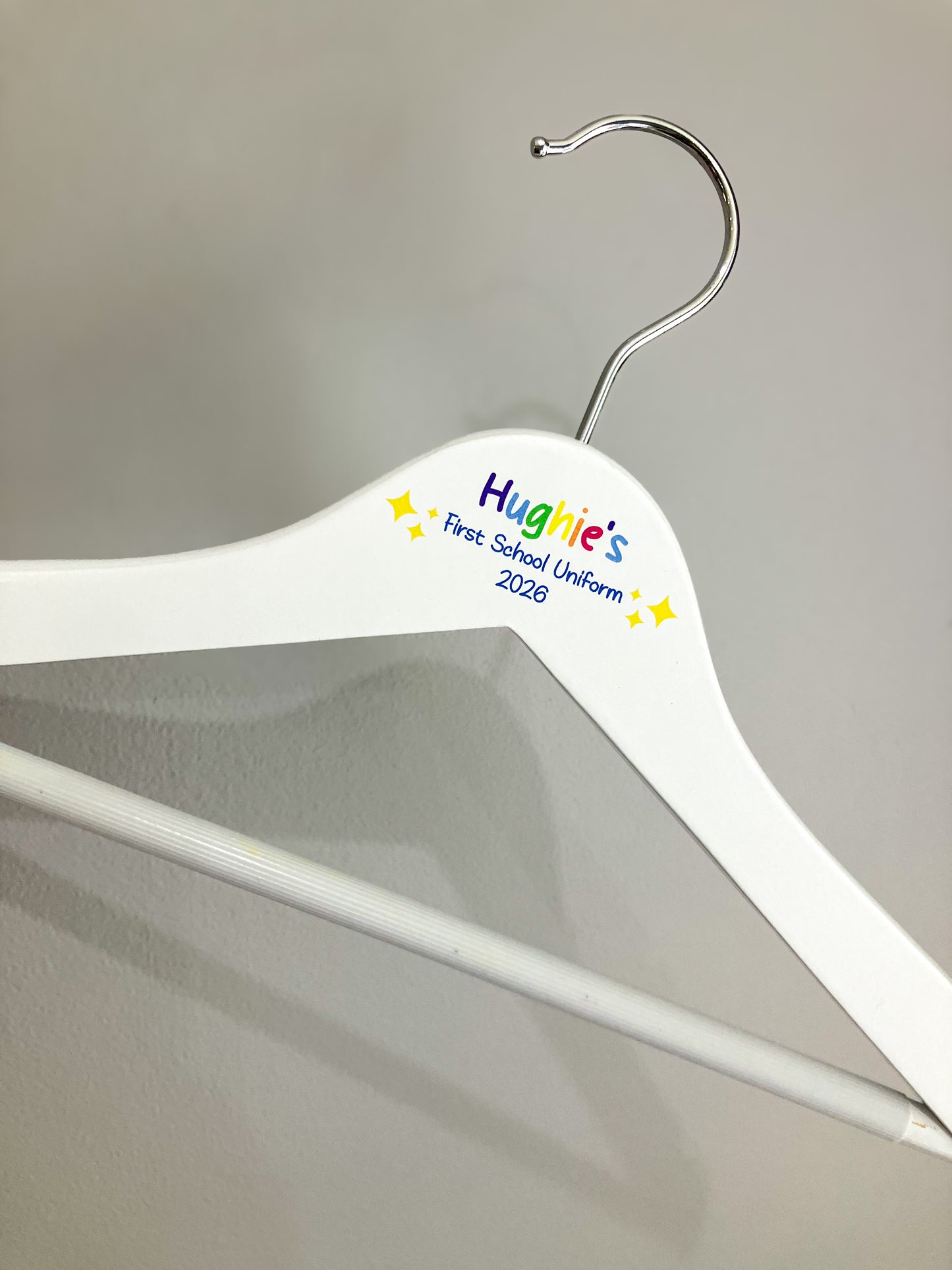Back to school personalised coat hanger, school uniform hanger, first day of school, kids coat hanger