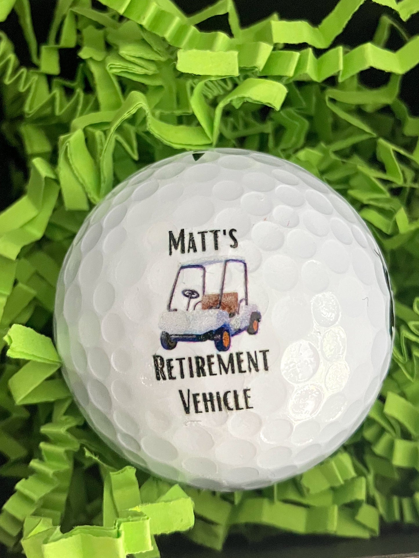 Retirement Gift, retirement golf ball, personalised retirement gift