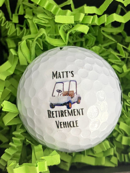 Retirement Gift, retirement golf ball, personalised retirement gift