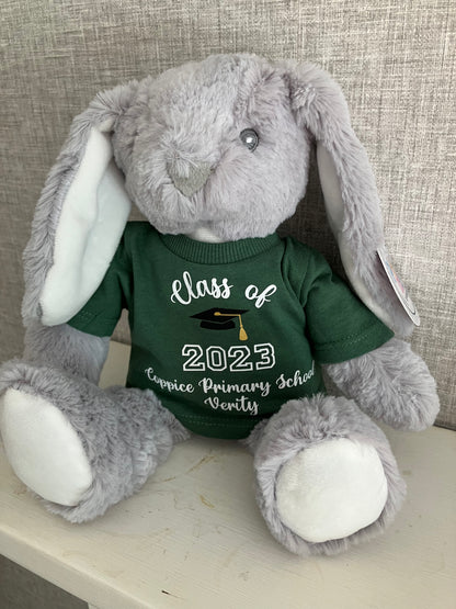Personalised School leavers gift, Graduation Teddy, Class of 2024 leavers gift.