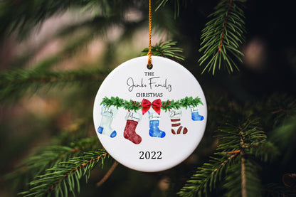 Personalised Family Christmas Bauble, Family Tree Decoration, Christmas Stocking Decoration - Mancub Prints