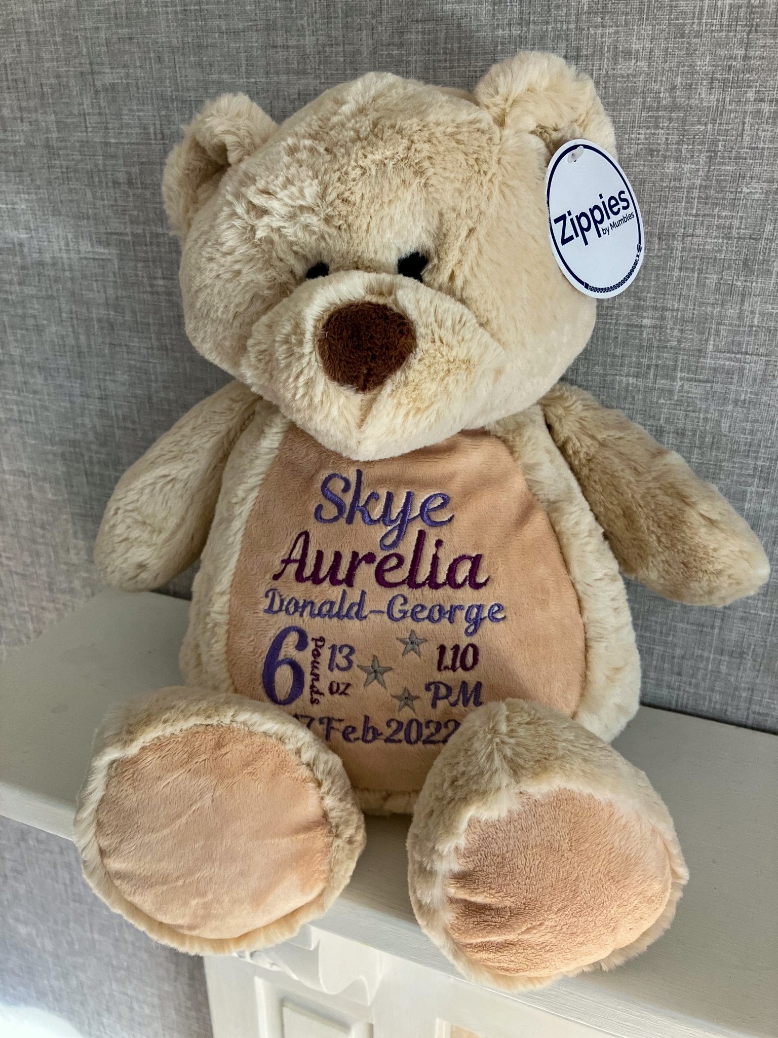 Birth Personalised Soft Toy Uk Personalised New Baby Teddy Bear