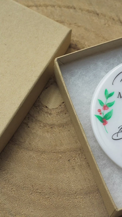 Personalised Expecting Parents Christmas Tree Decoration, Pregnancy Christmas Decoration.