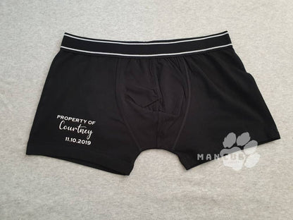 Wedding day Groom boxers, Valentines day gift for him, personalised men's boxers,