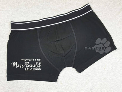 Wedding day Groom boxers, Valentines day gift for him, personalised men's boxers,